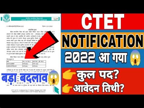 Ctet Ctet Notification Latest Updates