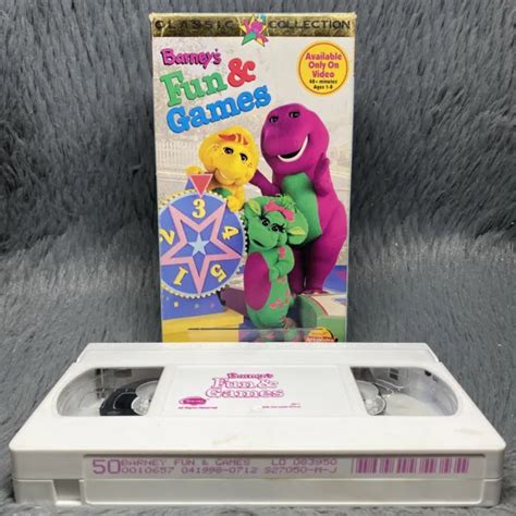 BARNEY - BARNEYS Fun and Games VHS Tape 1996 Classic Collection Cartoon ...