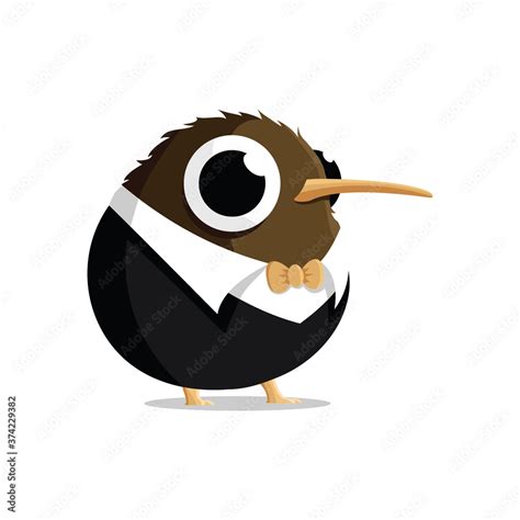 Unique Kiwi Bird cartoon Logo Template Stock Vector | Adobe Stock