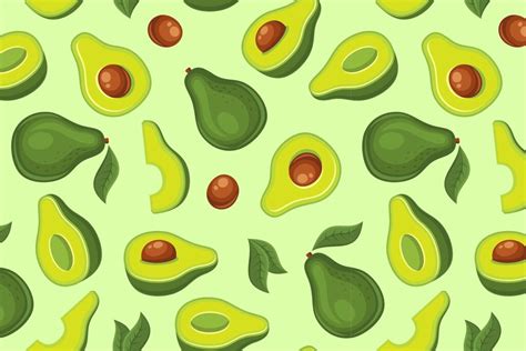 Avocado Fruit Seamless Pattern MasterBundles