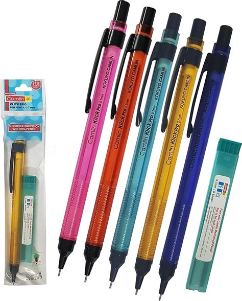 Kokuyo Camlin X Mm B Klick Pro Mechanical Pencils With Rubber