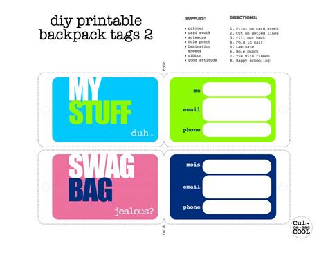 DIY Printable Backpack Tags 2