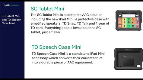 SC Tablet Mini And Speech Case Mini Launch Tobii Dynavox UK Update