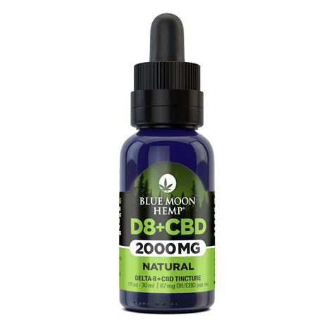 D8 And Cbd Tincture Natural 2000mg Blue Moon Hemp