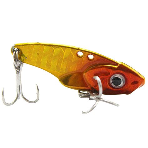 7 Metal Blade Fishing Lures Hard VIB Crank Bait Sinking Treble Hook 5 7