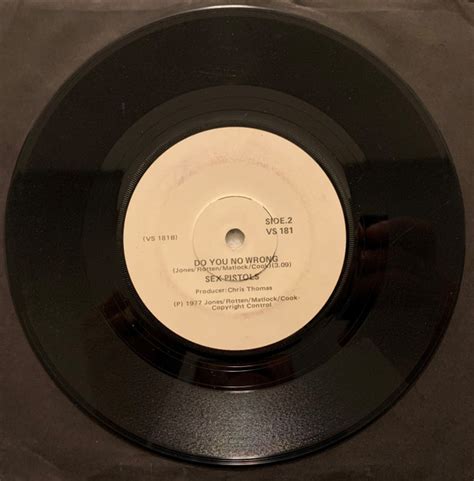 Sex Pistols God Save The Queen White Black Label Text Vinyl Discogs