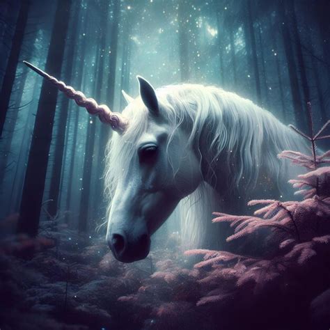 Premium AI Image | A Unicorn in the Woods