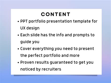 UX Portfolio Template, UX Design Template, UX Research, Powerpoint ...