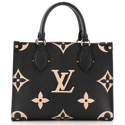 Louis Vuitton Onthego Tote Bicolor Monogram Empreinte Giant Pm At 1stdibs