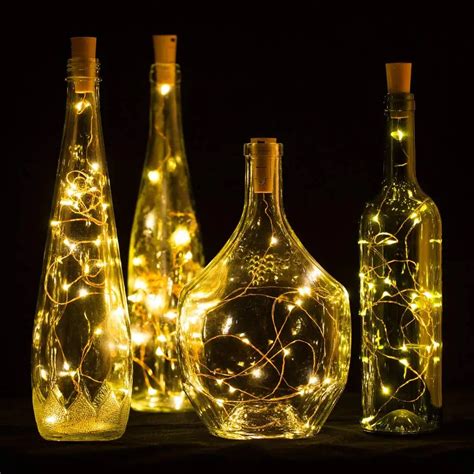 String Lights Fairy Lights 2 10pcs Wine Bottle Fairy String Lights 20 Led Battery Cork For