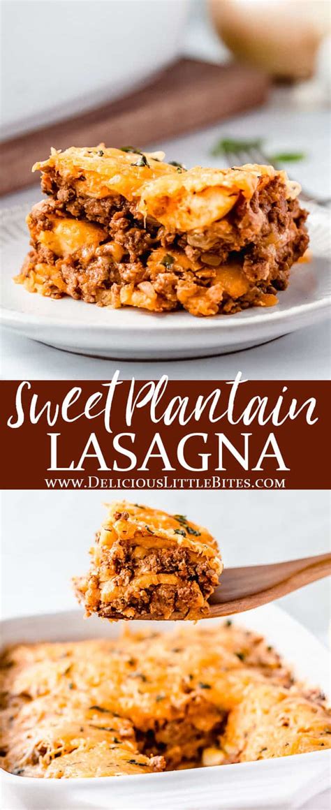 Sweet Plantain Lasagna (Puerto Rican Lasagna) - Delicious Little Bites