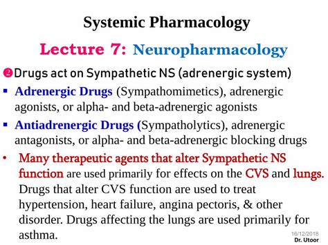 PDF Drugs Act On Sympathetic Adrenergic Nervous Systemnur Uobasrah