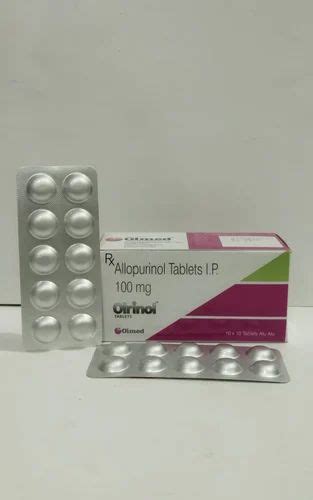 Allopurinol 100mg Tablet At Rs 200 Stripe Allopurinol Tablets USP In