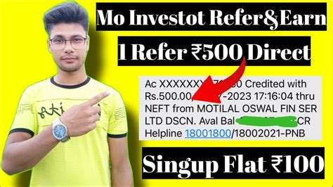 Mo Investor App Refer Earn 500 Direct Motilal Oswal Refer Program