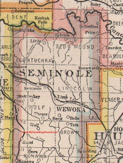 Seminole County Oklahoma Map | Time Zones Map