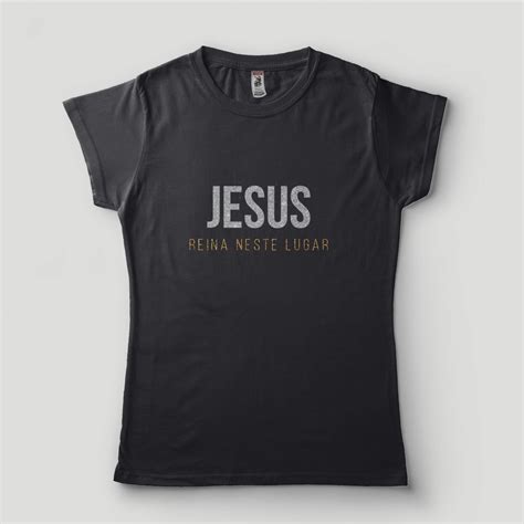 Camiseta evangelica feminina cristã blusa gospel Jesus reina no Elo7