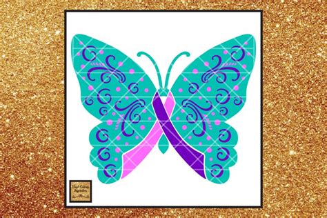 Thyroid Cancer Ribbon, Thyroid Awareness Ribbon, Svg files