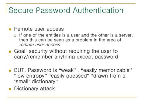 Ppt The Secure Password Based Authentication Protocol Powerpoint