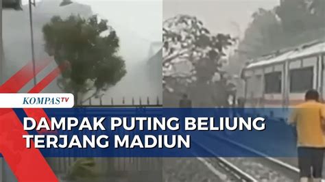 Puting Beliung Terjang Madiun Rumah Rusak Hingga Jalur Kereta