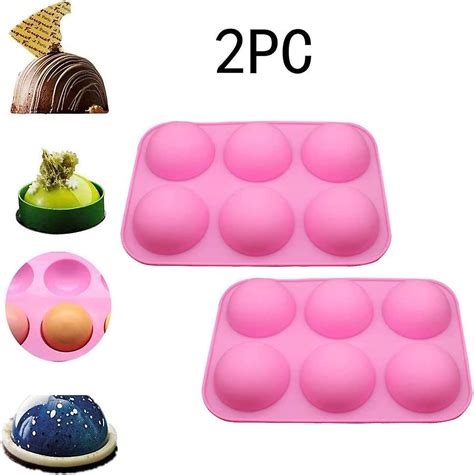 6 Holes Silicone Baking Mold 3d Half Sphere Reusable Mold For Chocolate