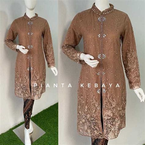 Jual Kebaya Tunik Tille Payet Mutiara Kebaya Sanghai Busui Part