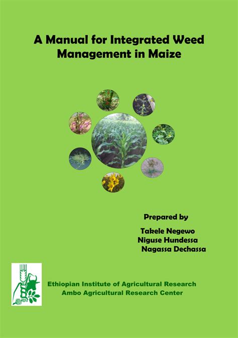 Pdf A Manual For Integrated Weed Management In Maize A Manual For