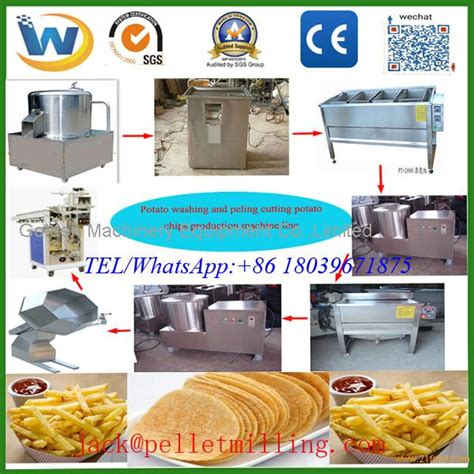 Industrial Potato Chips Production Line Automatic Potato Chips Making