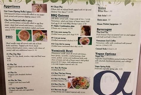 Al Pho Menu In Santa Maria California Usa