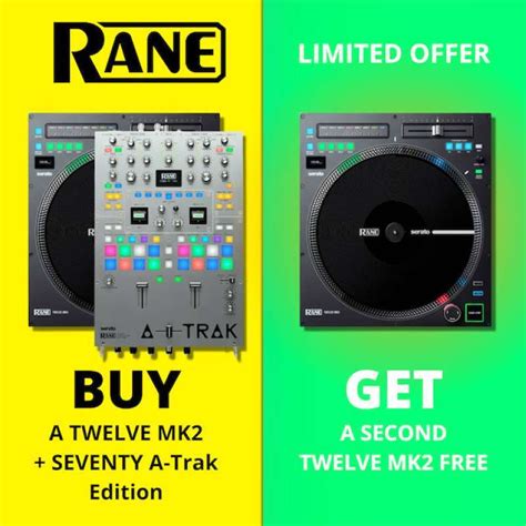 Promo Paket Alat Dj Murah Rane Dj Twelve Mk2 Dan Rane Dj Seventy A Trak