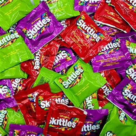 Sweet and Sour Skittles Assorted Flavors - Candy Variety Pack Fun Size ...