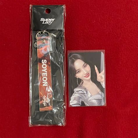 Light Stick Strap Yuqi Shuhua Soyeonphotocard Pc Lucky Draw Ld