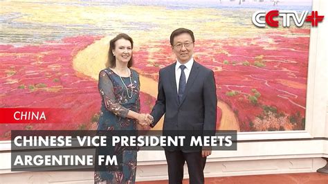 Chinese Vice President Meets Argentine Fm Youtube