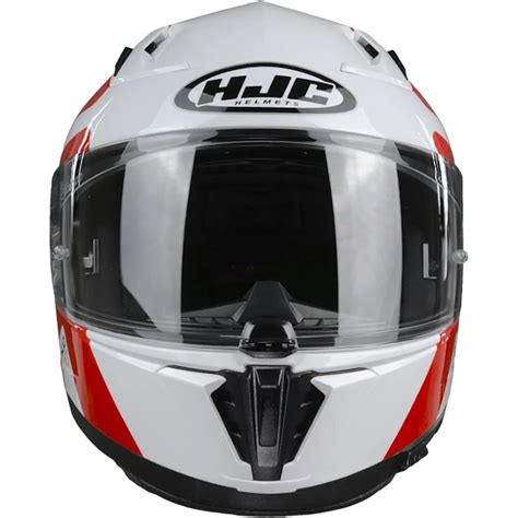 Casque I Prika Mc Hjc Rouge Blanc Moto Axxe Fr Casque Int Gral