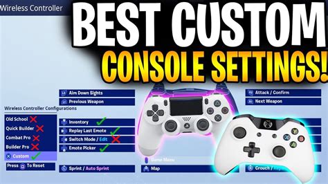 Best Custom Controller Settings On Console Fortnite Battle Royale