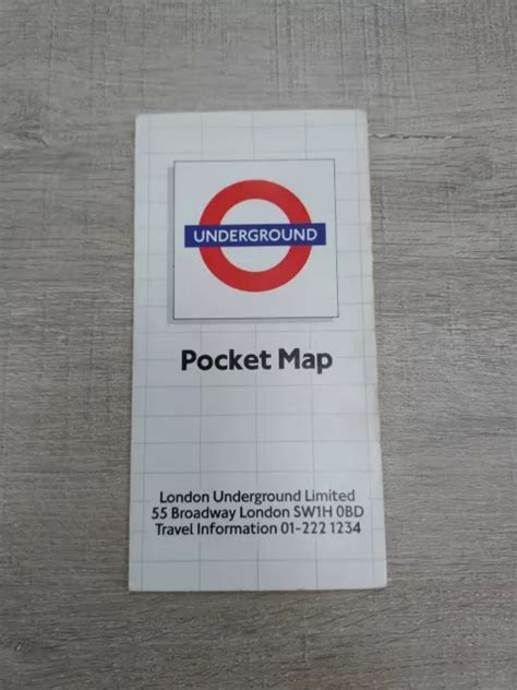 REF A 1985 385 12086 1 000M 2777 London Underground Tube Map Pocket