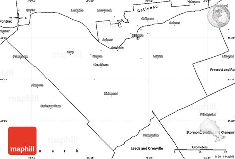 Blank Simple Map of Ottawa