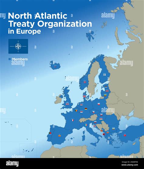 Carte De L Organisation Du Trait De L Atlantique Nord En Europe Avec