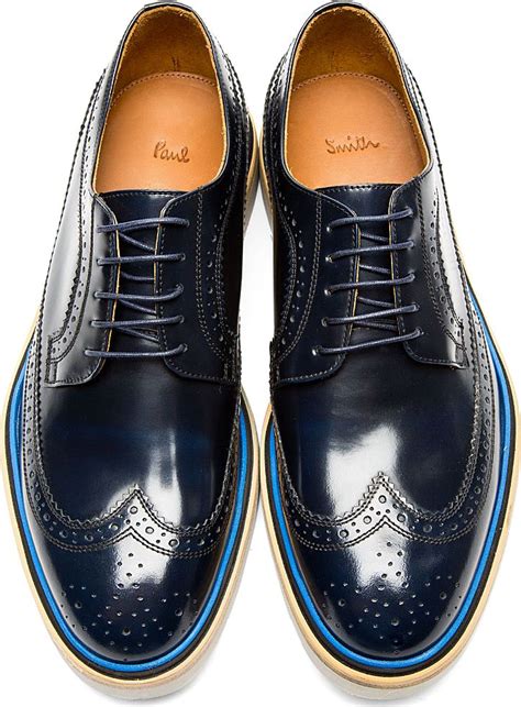 Paul Smith Black And Blue Stacked Grand Brogues Ssense Paul Smith