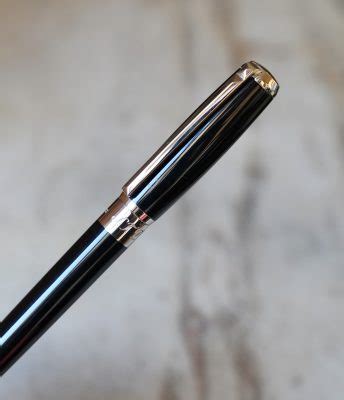 Grand Stylo Plume S T Dupont Elysee Laque Noire Platinum Plume Or