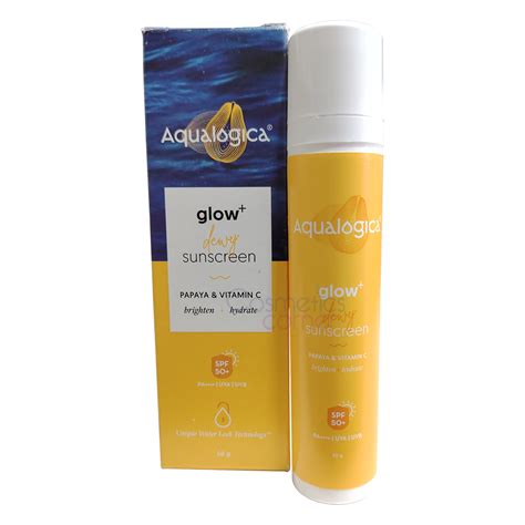 Aqualogica Glow Dewy Sunscreen Spf Pa With Papaya Vitamin C G