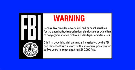 The FBI Warning Screen with the Blue Background by MJEGameandComicFan89 ...