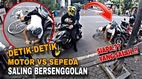 Detik Detik Pengendara Motor Dan Sepeda Bersenggolan Djametz Mv