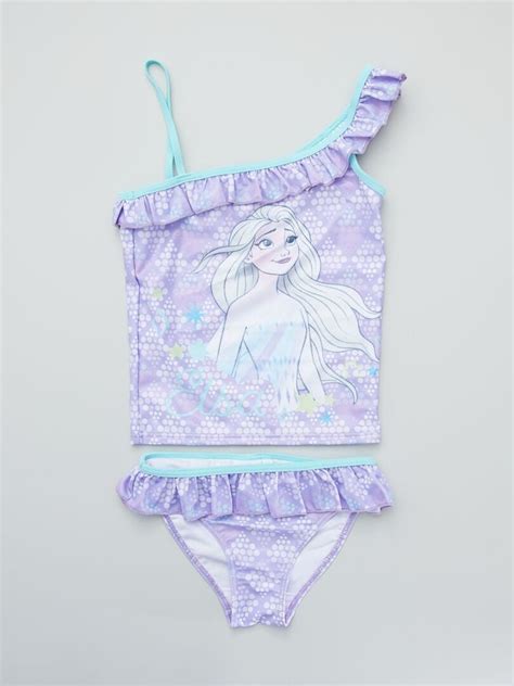 Maillot De Bain La Reine Des Neiges Pi Ces Violet Kiabi