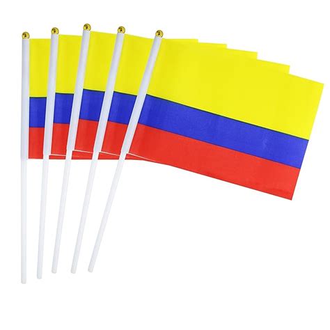 Buy Kind Girl 25 Pack Hand Held Small Mini Flag Brazil Flag Brazilian Stick Flag Round Top