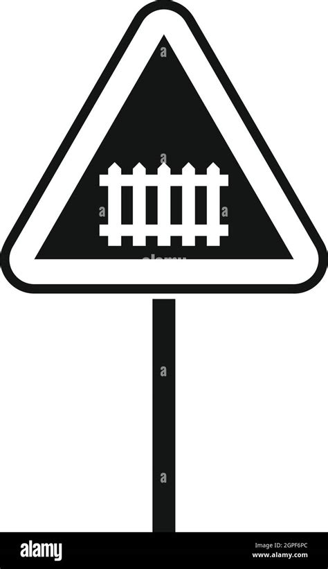 Warning Road Sign Icon Simple Style Stock Vector Image Art Alamy