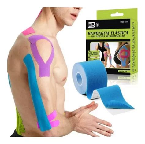 Cinta Kinesiol Gica Mbfit Kinesio Tape Kenesiology Color Marr N