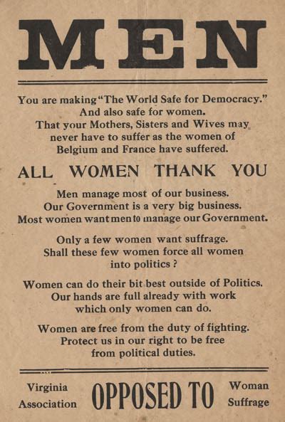 Anti Suffrage Quotes QuotesGram