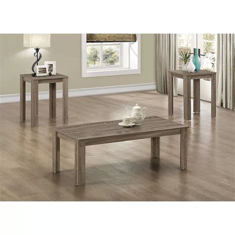 Monarch Specialties Table Set 3 Piece Set Dark Taupe The Home