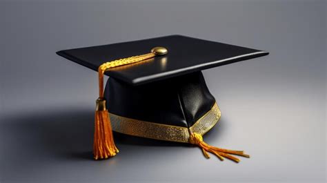 Premium Photo | Graduation cap with gold decorations