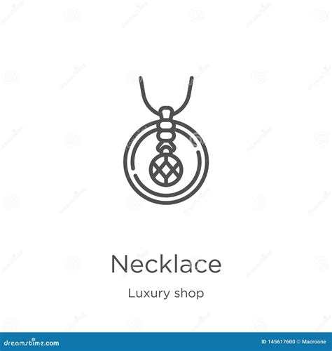 Vector Del Icono Del Collar De La Colecci N De Lujo De La Tienda L Nea